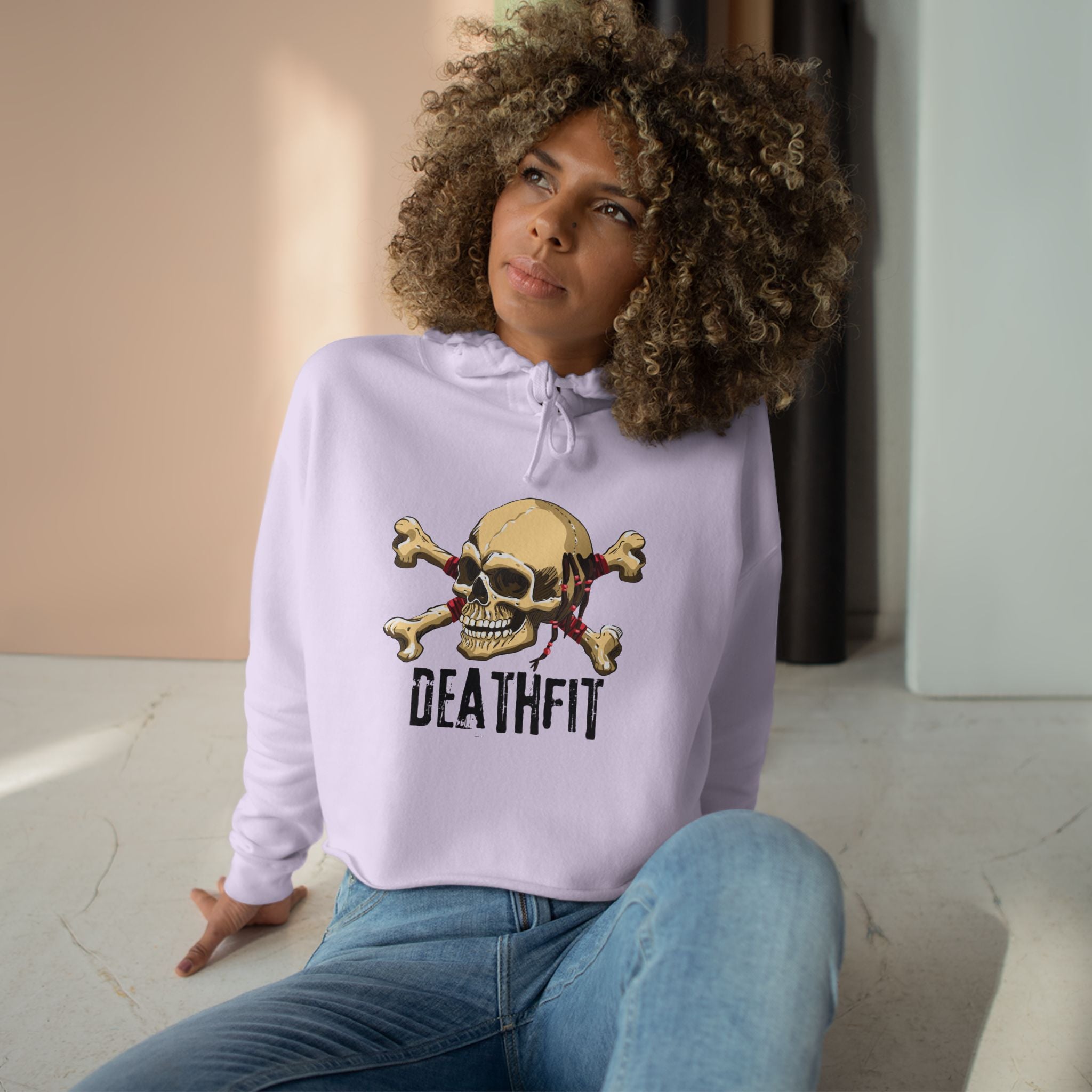 DEATHFIT Premium Crop Hoodie