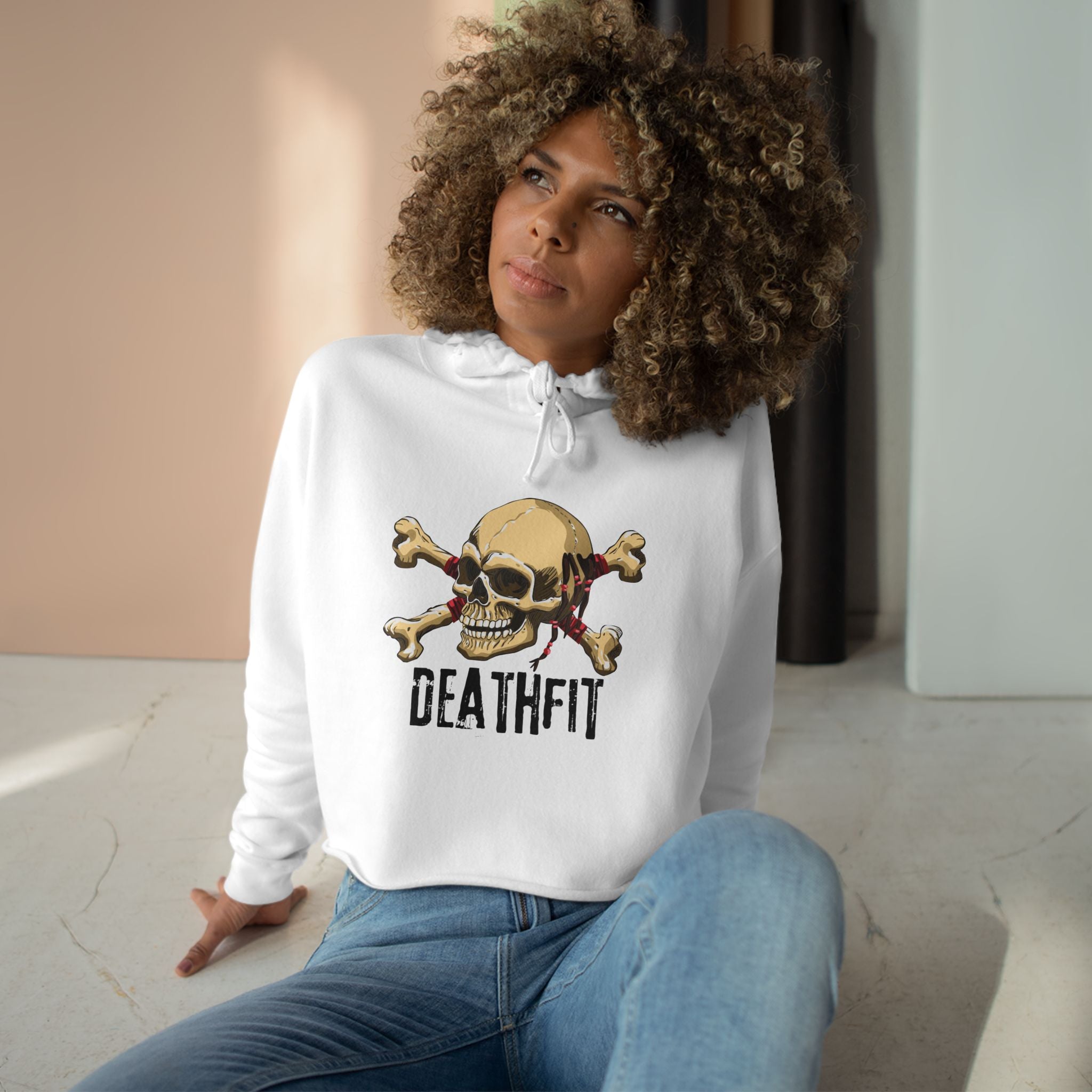 DEATHFIT Premium Crop Hoodie