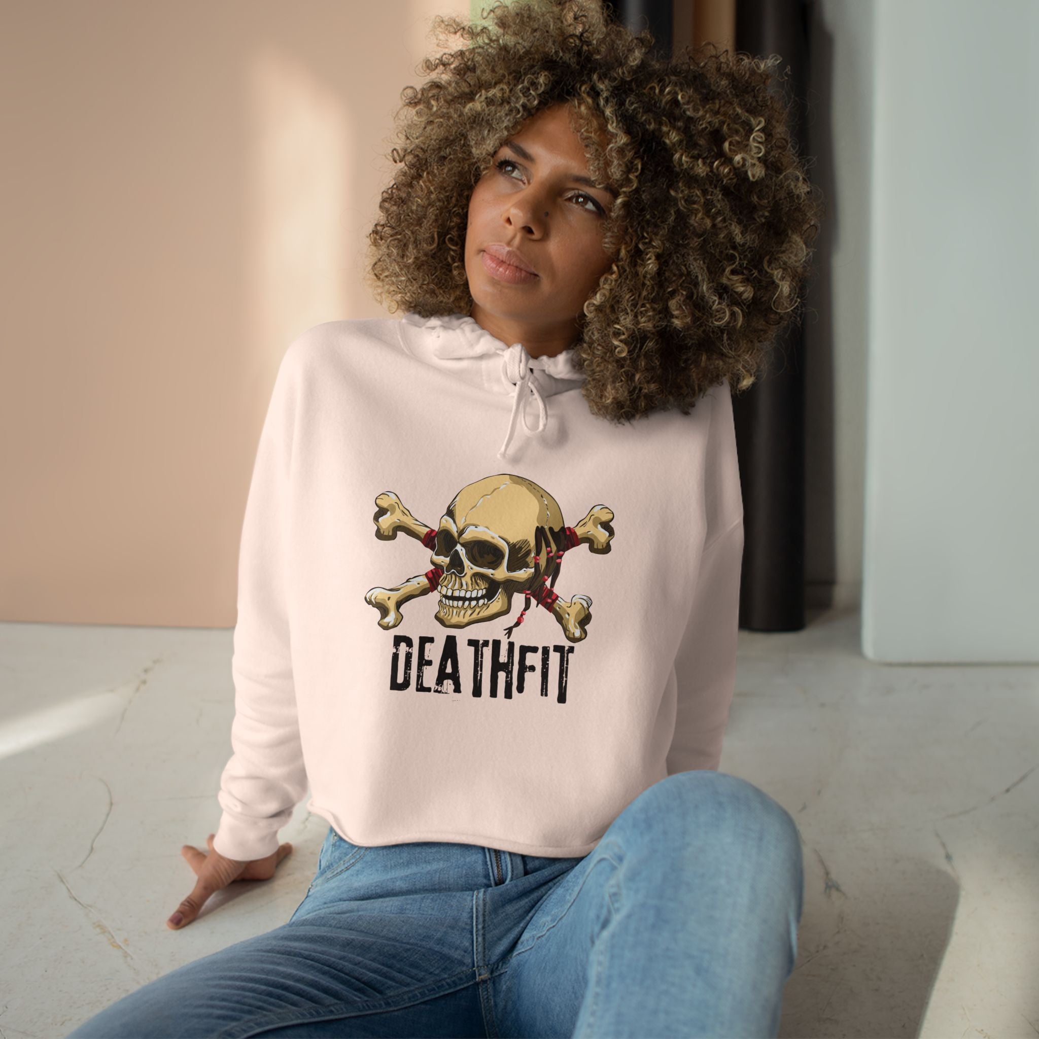 DEATHFIT Premium Crop Hoodie