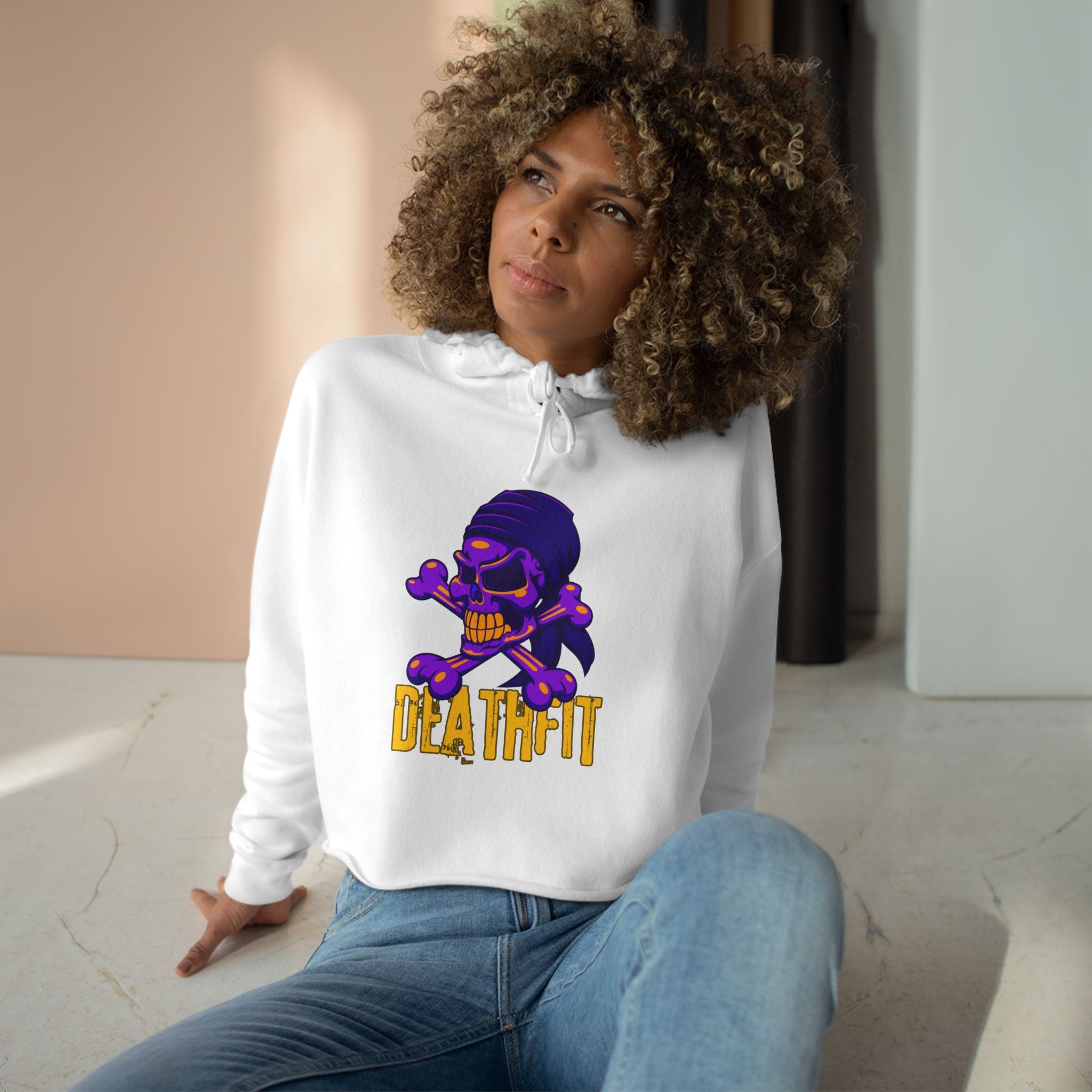 DEATHFIT Premium Crop Hoodie