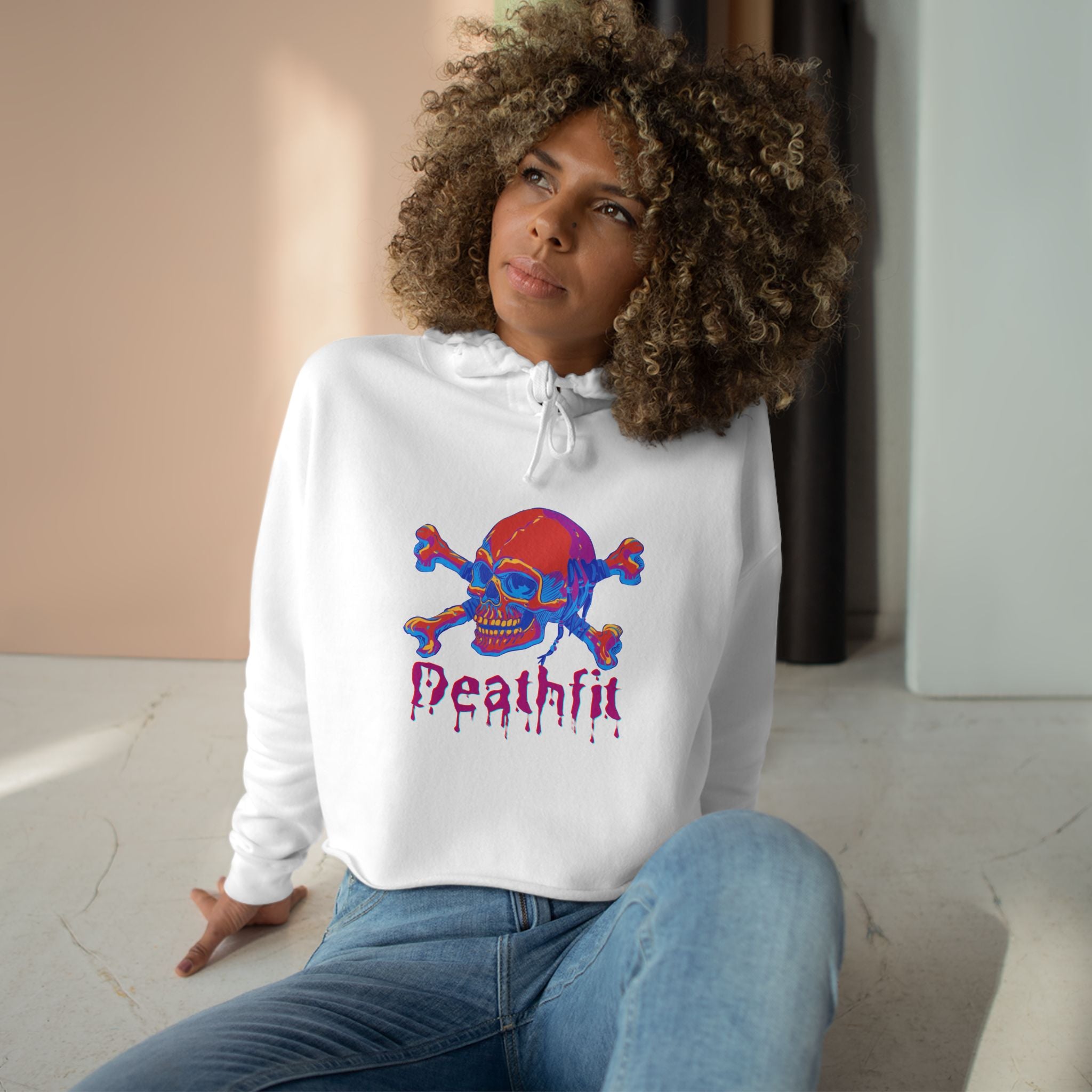 DEATHFIT Premium Crop Hoodie