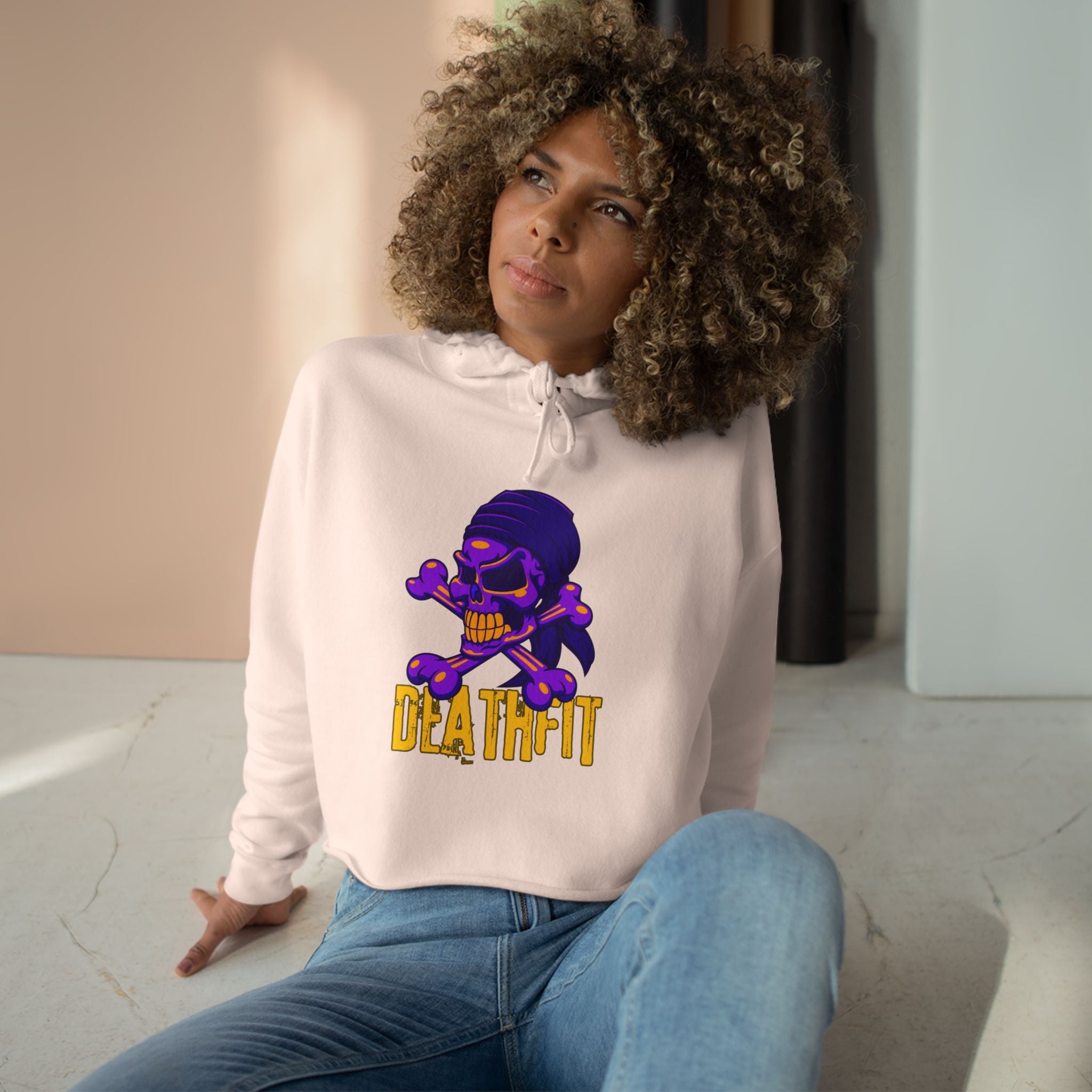 DEATHFIT Premium Crop Hoodie