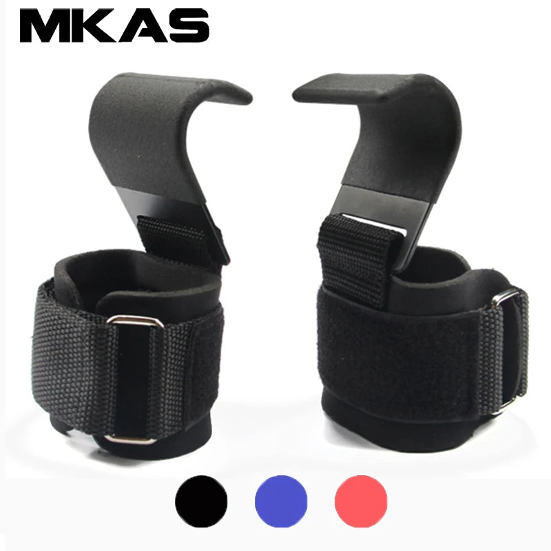Weight Lifting Hook Grips With Wrist Wraps 