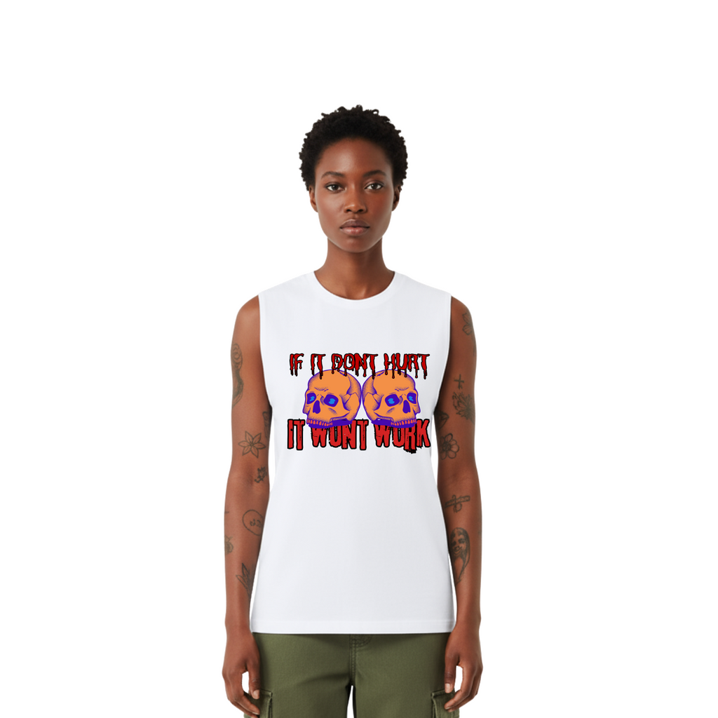 Unisex DEATHFIT Jersey Muscle Tank "If It Don't Hurt"