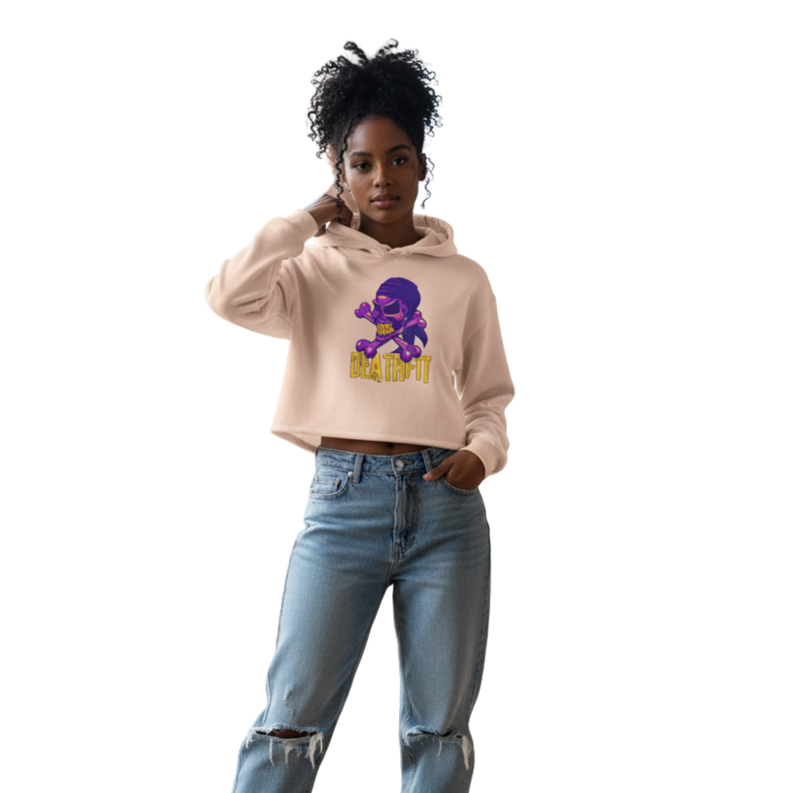 DEATHFIT Premium Crop Hoodie